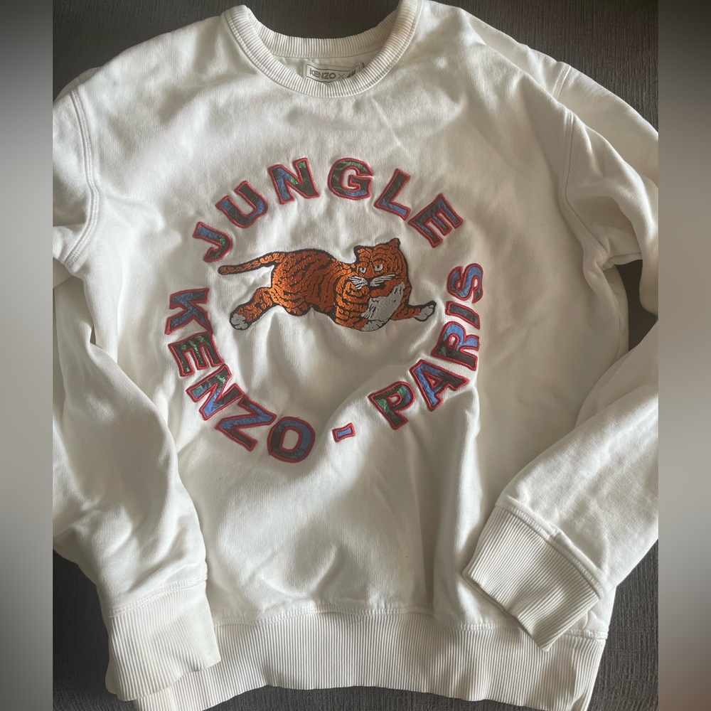 GREAT CONDITION WHITE KENZO SWEATSHIRT size large